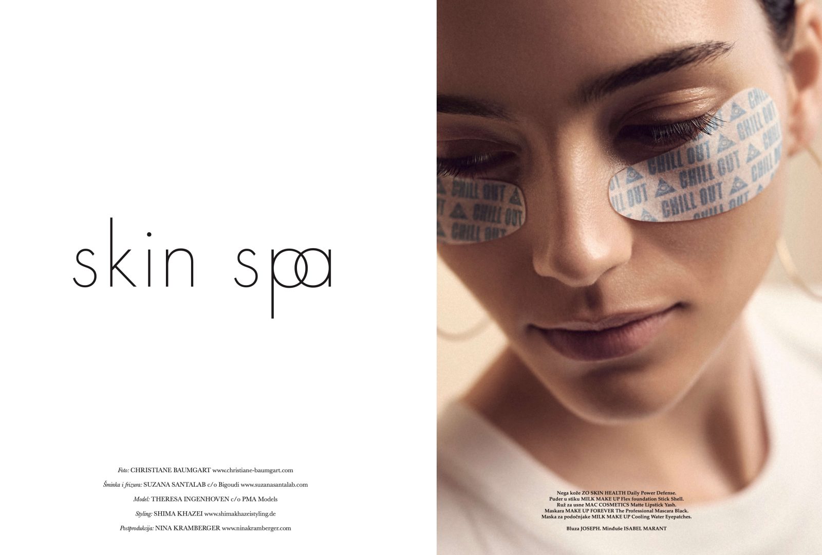 Elle Serbia Skin Care Editorial PMA Models Theresa Ingenhoven